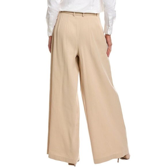 NWT - Lafayette 148 New York - Jagger Wide Leg Pant - Green Clay - Picture 2 of 12